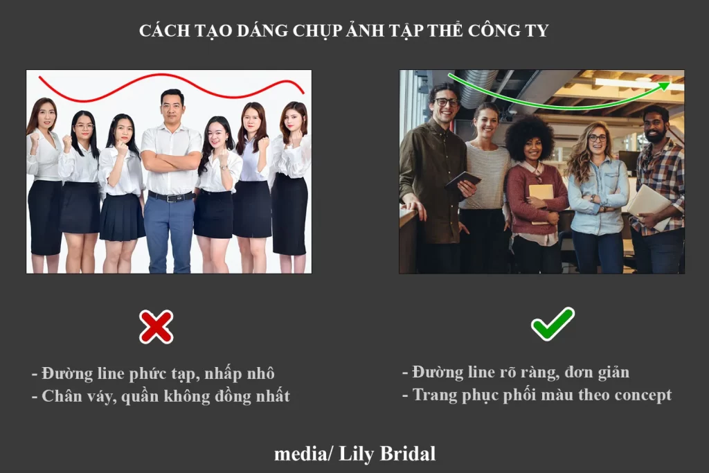 Cách tạo dáng chụp ảnh tập thể công ty - hướng dẫn
