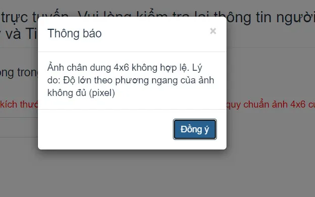 Lỗi độ lớn phương ngang của ảnh không đủ pixel - hình ảnh