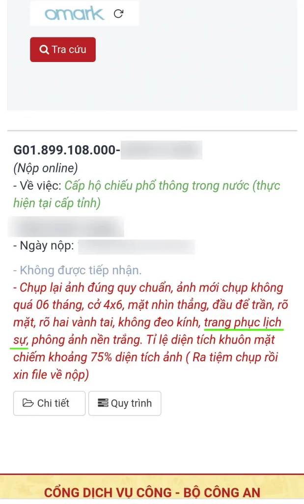 Bị từ chối vì trnag phục không lịch sự