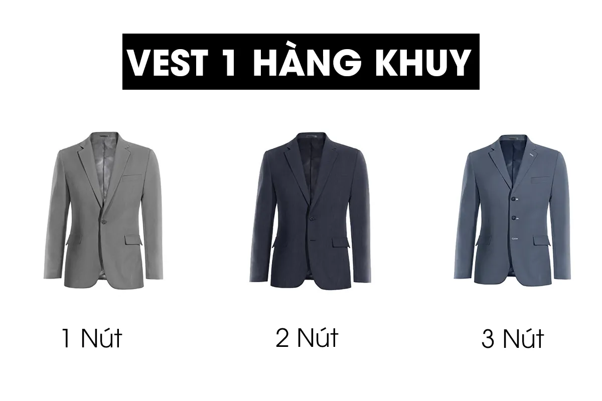 Vest 1 hàng khuy